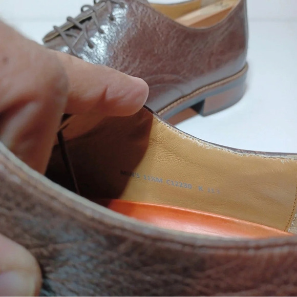 COLE HAAN LENOX HILL Pebble Grain Plain Toe Oxford Shoes Men's Size 11.5M C12230 - Picture 8 of 9